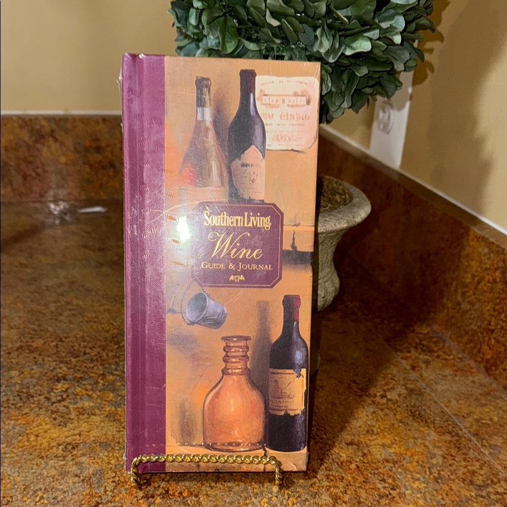 Southern Living Wine Guide with Burgundy and Tan Accents